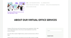 Desktop Screenshot of freelanceofficeservices.co.uk